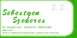 sebestyen szekeres business card